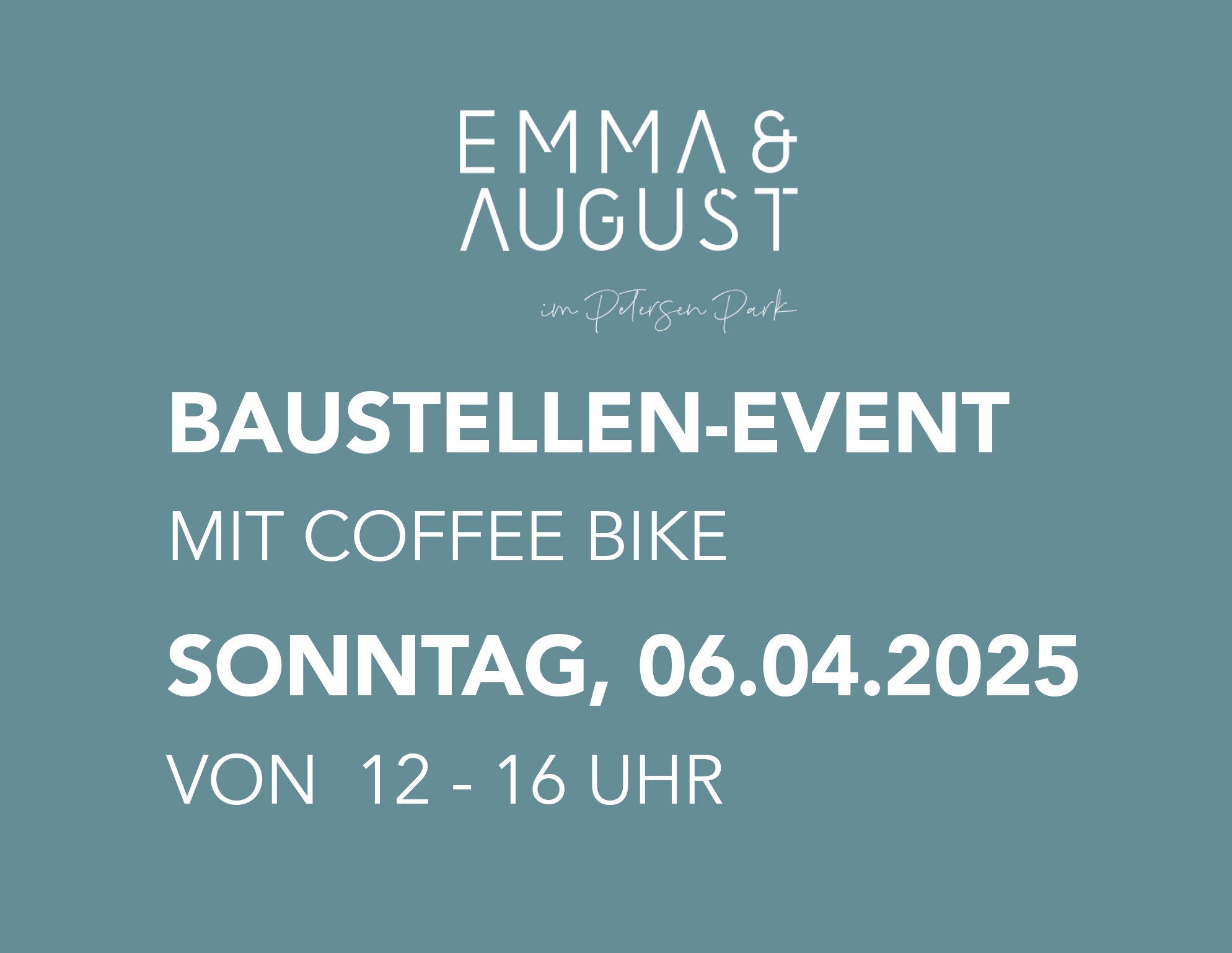 Baustellen-Event mit Coffee Bike am 06.04.2025 von 12 bis 16 Uhr.
